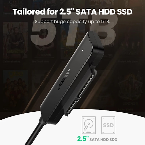 SATA USB konverter USB 3.0 til SATA adapter