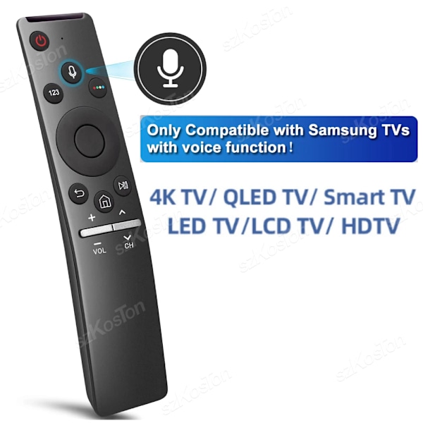 Ersättning Fjärrkontroll för Samsung Smart TV BN59-1266A Universal Voice Fjärr Kontroll