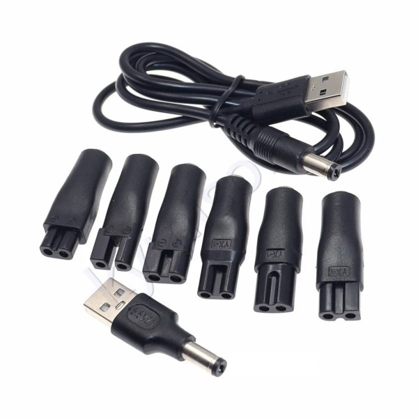 Profesjonell strømledning 5V erstatning lader USB adapter Passer for alle slags elektriske hårklippere