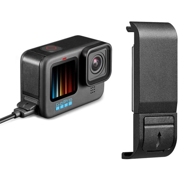 Flip Side Battery Cover for GoPro Hero Black Removable Battery Port Cover Opladning Port