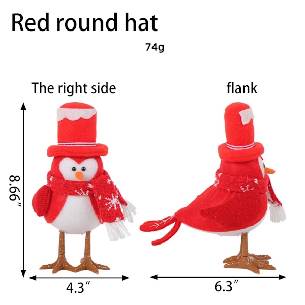 Joulu Luminous Bird Työpöytä Ornamentti Luova treffi nukke Perhe joulu loma juhlat koristelu