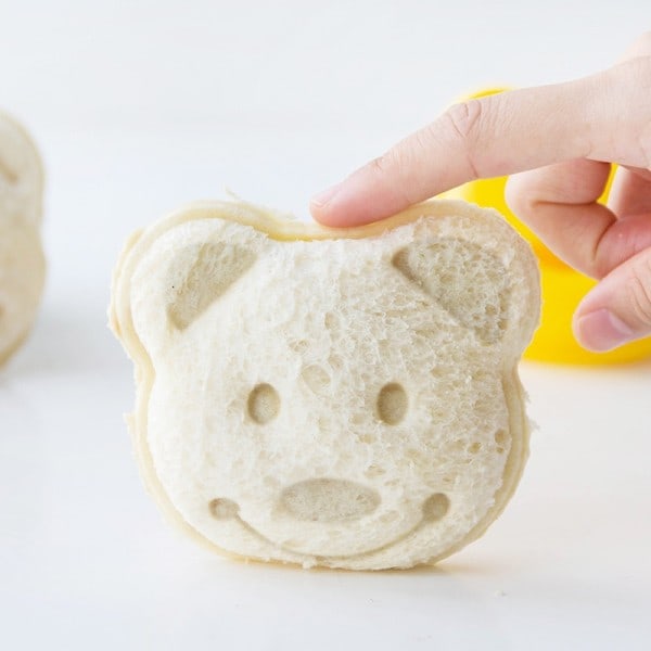 Bamse bjørn sandwich skimmel ristet brød brød fremstilling kutter form