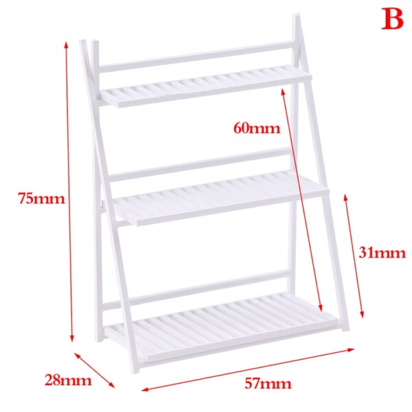Simulering Dukkehus Blomster Stativ Display Rack Dukkehus Møbler Tilbehør Miniatyr Hylle