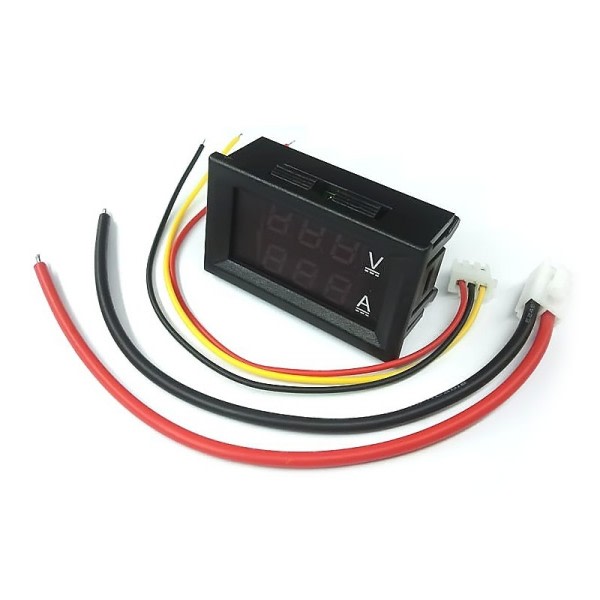 DC 100V 10A Voltmeter Amperemeter LED Detektor Digital Voltmeter Amperemeter Dobbel Digital Volt Amp Meter Måler