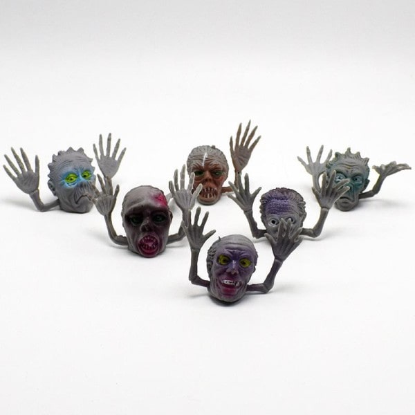 6st Fun Mini Finger Ghost Head Zombie Leksaker