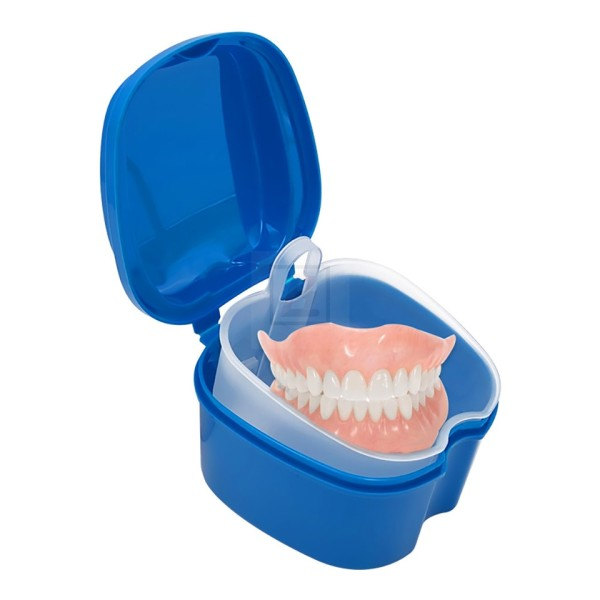 Protes Bad Låda Dental Falsk Tänder Förvaring Låda väska med hängande nät behållare rengöring tänder fodral konstgjorda tand boxar