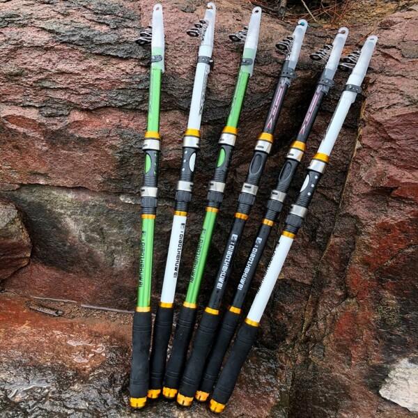 2,1M -3,6M Karper Fiske Stang Federer Hård FRP Carbon Fiber Teleskop Fiske Stang