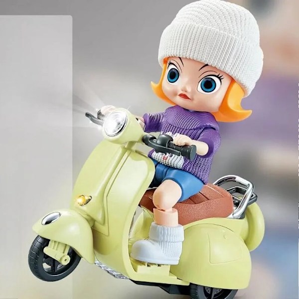 Labubu Docka Mini Elektrisk Motorcykel,labubu Docktillbehör