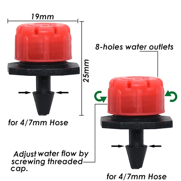 20 meter og 24 hage drypp vanning automatisk vanning system sett 1/4'' dyser for bonsai potte plante plen blomst grønnsak drivhus