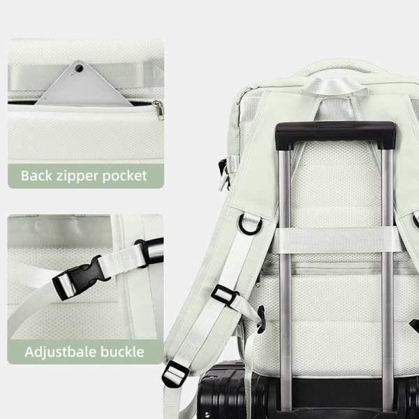 Utdragbar Rese Ryggsäck Unisex Bärbar dator Väska Kvinnor Stort Bagage Väskor Män's Studenter Affärsresor USB Ladda