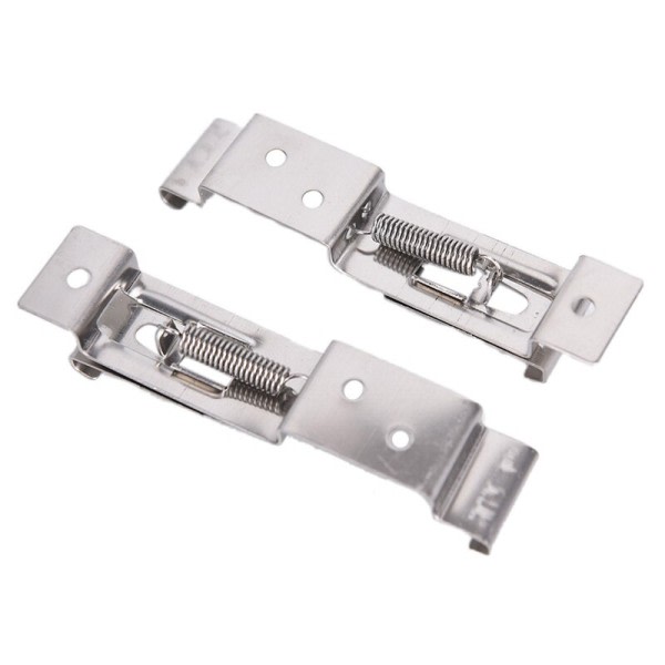 2 STK Rektangulær Bil Licens Plate Fjær Belastet Rustfritt Stål Bracket Biler Ramme Holder klemmer