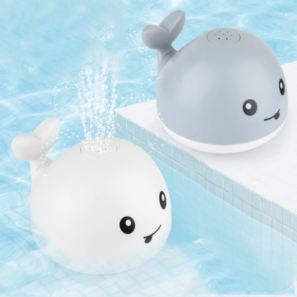 Baby Light Up Badekar Bar Leker Hval Vann Sprinkler Bassenger Leker for Småbarn Bade Leker