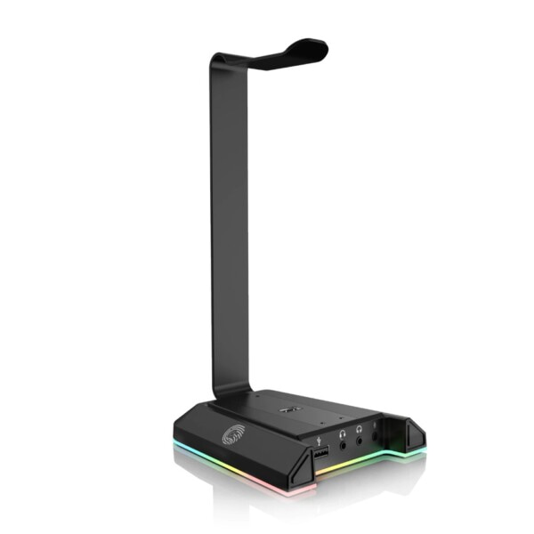 Gaming Headset stand med 7.1 Surround/2 USB og 3.5mm Ports RGB Hovedtelefoner Holder til Gamer