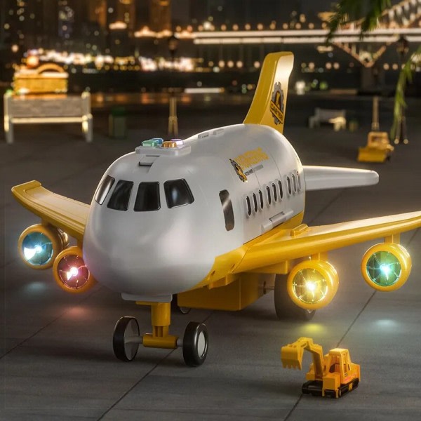 Simulaatio Inertia Lentokone Musiikki Stroy Light Matkustaja lentokone Diecasts Lapset Opetus lelu