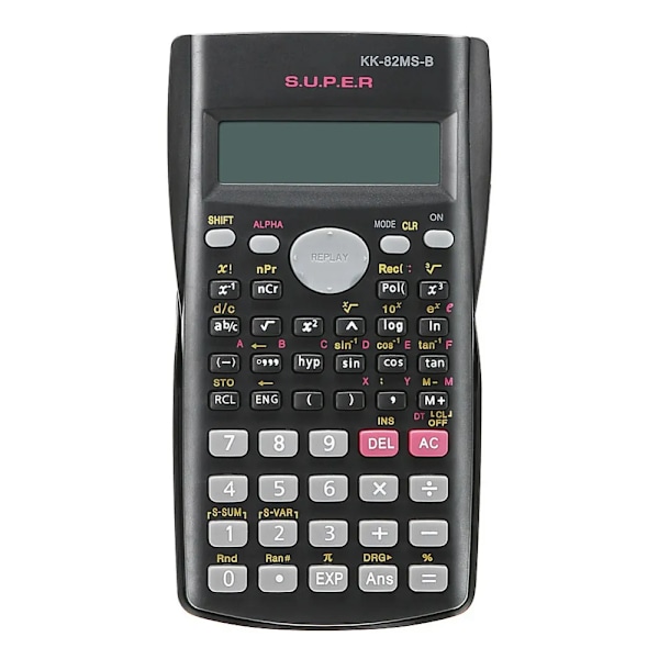 Vetenskaplig kalkylator med 240 funktioner och 2-linjers skärm flerfunktions bärbar elev kalkylator för matte undervisning