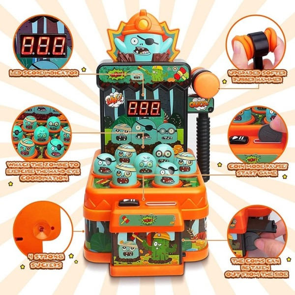 Arkad Spel Leksaker Whack Spel Mulvar Leksak Tecknad Zombie Stil Roliga Leksaker