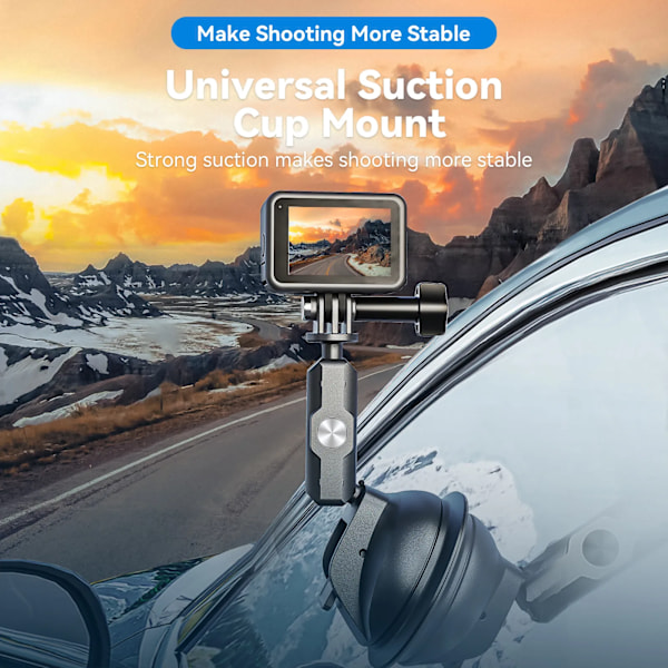 Bil telefon Action Kamera Hållare Sug Kopp Justerbar Standard Adapter För GoPro
