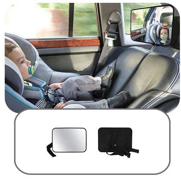 Säädettävä leveä auto takaistuin peili vauva/Clapsi istuin auto turva peili näyttö neliö turva auto vauvan peili
