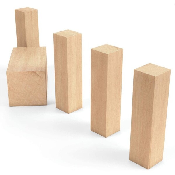 5 stk basswood udskæring blok naturlig blød træ udskæring blok