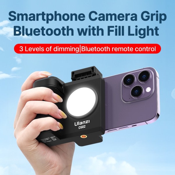 Smartphone Kamera Grip Bluetooth med Fill Light Selfie Grip Trådløst håndtag
