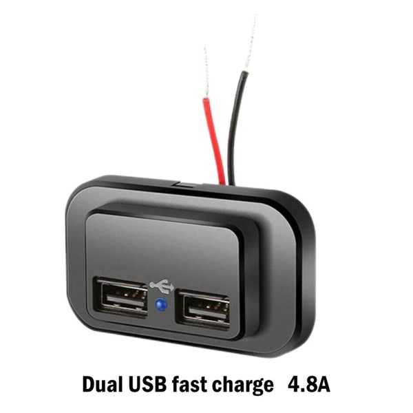 36W QC3.0+PD Dual USB Port Oplader Bil RV Hurtig Oplader Socket Adapter Strøm Outlet Vandtæt