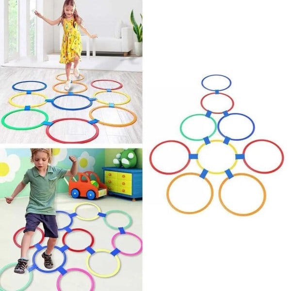 Lapset Aivot Pelit Hopscotch Jump Ympyrä renkaat Lapsille Sensory Indoor Ulko Urheilu Viihde lelu
