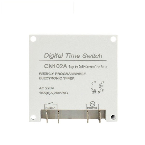 CN102A 220V  Enkel och dubbel nedräkning mikro cykel tid kontroll omkopplare timer kontroller