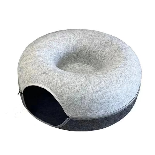 Donut Husdjur Katt Tunnel Interaktiv Lek leksak Katt säng Dubbel Use Illrar Kanin Säng Tunnlar Inomhus leksaker