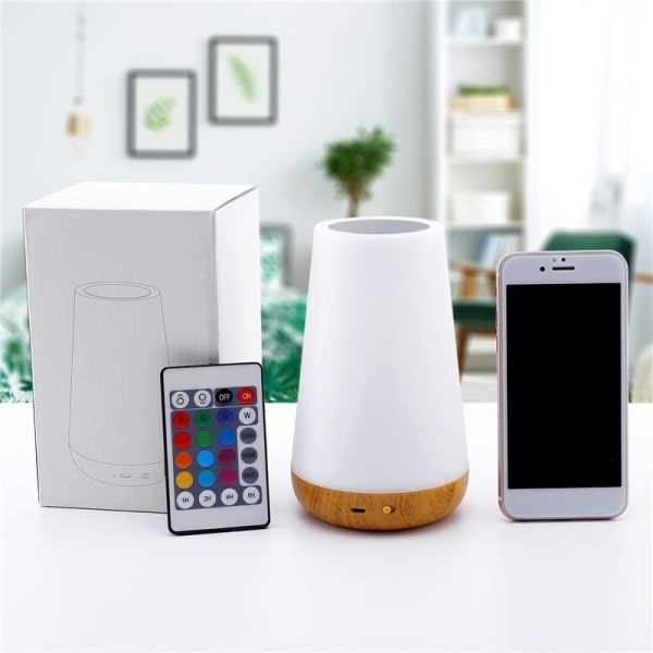 13 farve skiftende nat lys RGB fjernbetjening kontrol touch dæmpbar lampe bærbar bord sengen lamper