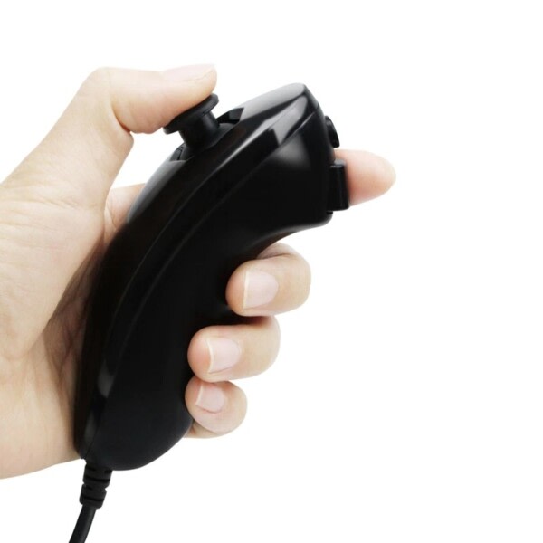 Nintendo Wii Peli ohjain 5 väriä Nunchuck Hand Curved Game kahva ohjain