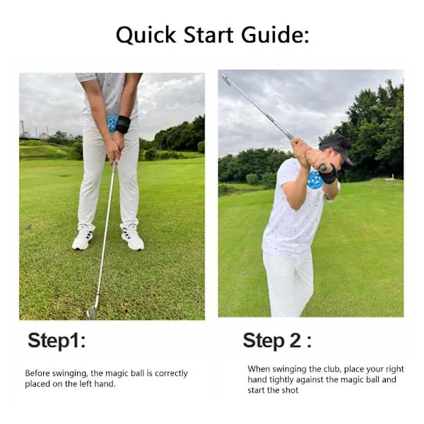 Bærbar Golf Swing Træner Ball Golf Swing Posture Corrector Træning Hjelpemiddel bolde Justerbar Håndled Sleeve Golf Træning bold