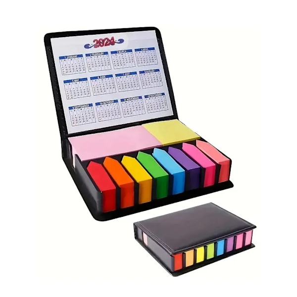 1 uppsättning färgglada bekvämlighet klistermärken organisation flerfärgade klistermärken set läder förpackning box