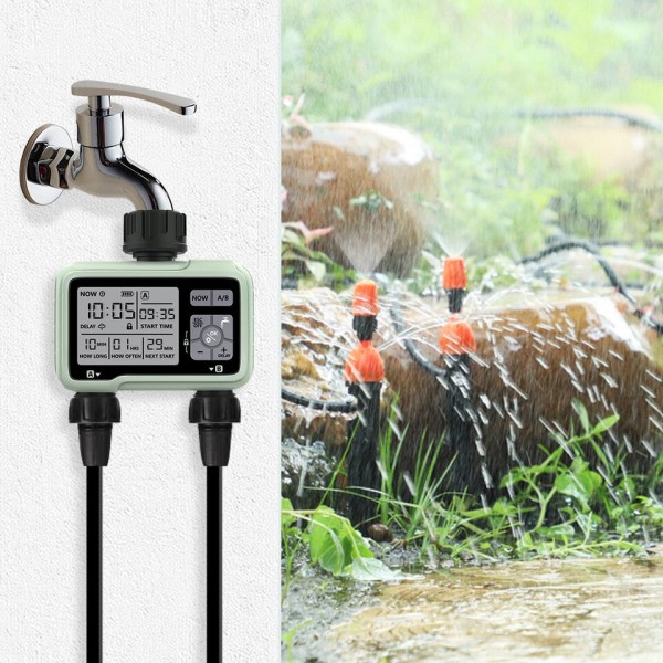 Stor LCD Display Uttak Husholdning Utendørs Vanning Vann Timer