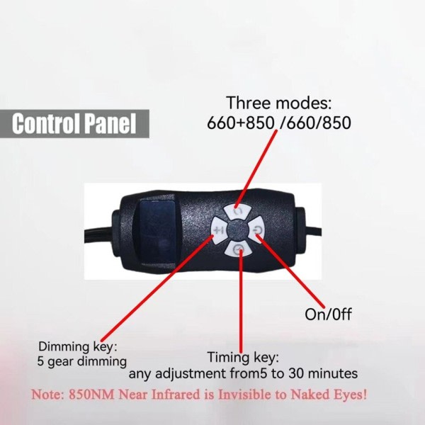 Infrarød lampe rød lys terapi lampe med stativ høyde justerbar brakett rød lys panel