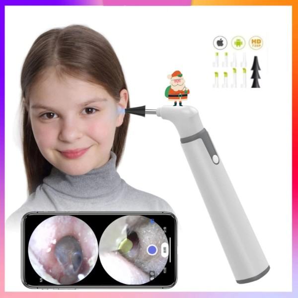 Langaton otoskooppi korva kamera 3,9 mm 720P HD WiFi korva tähtäin 6 LED valoilla
