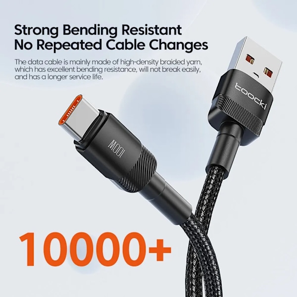 USB Type C Kabel Hurtig Opladning USB C Oplader Kabel 2m