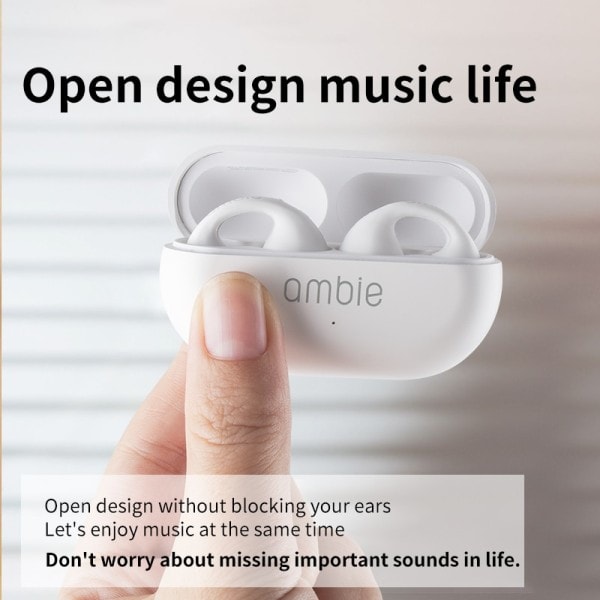 Ørering Trådløs Bluetooth1:1Ambie Lyd Ørebøjler Øre knogle ledning  Øretelefoner