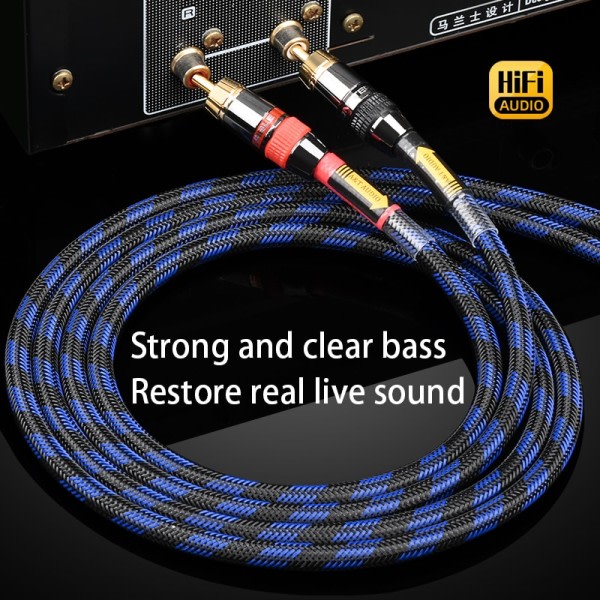 RCA kaapeli laadukas 4N OFC HIFI 2RCA uros uros ääni kaapeli