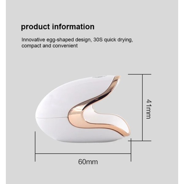 Bærbar UV Is Lampe Til Tørring Gel Polish Bærbar 6W Q6 LED Lampe Negle Tørretumbler