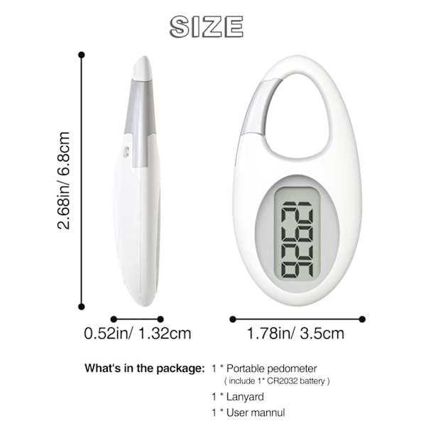 Mini Digital Pedometer 3D Sensor Steg Räknare Med Snodd För Utomhus Sport Löpning Barn Män Kvinnor Promenad Spårare