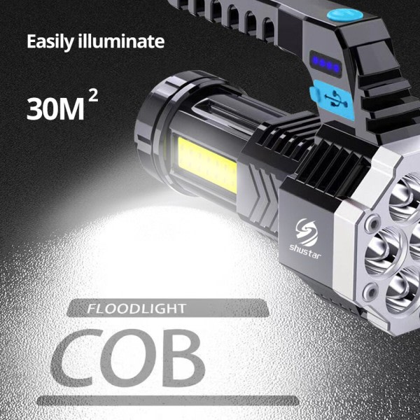 High Power LED Lommelygter Cob Side Light  Letvægts Udendørs Belysning ABS Materiale Lommelygter