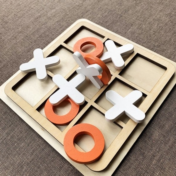 Barn Hjerne Trening Sjakk Brett Spill Bord Leke Tic Tac Toe Simulert Sjakk Pedagogisk leketøy