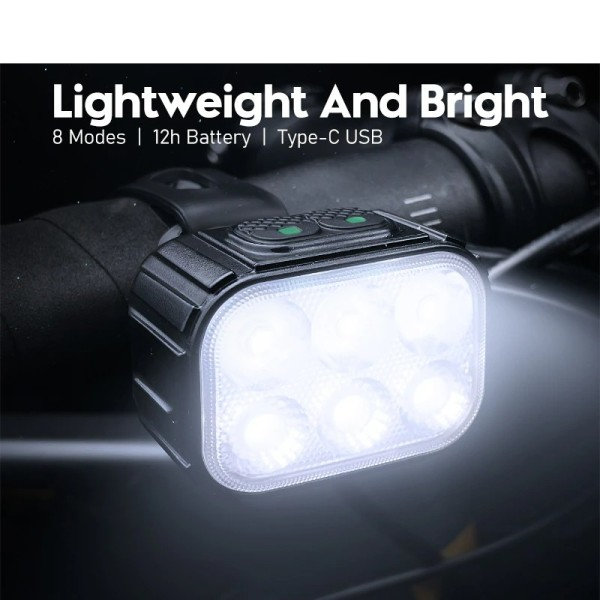 Cykel Lys Foran Lampe USB Genopladelig Cykel Lys Vandtæt Forlygte