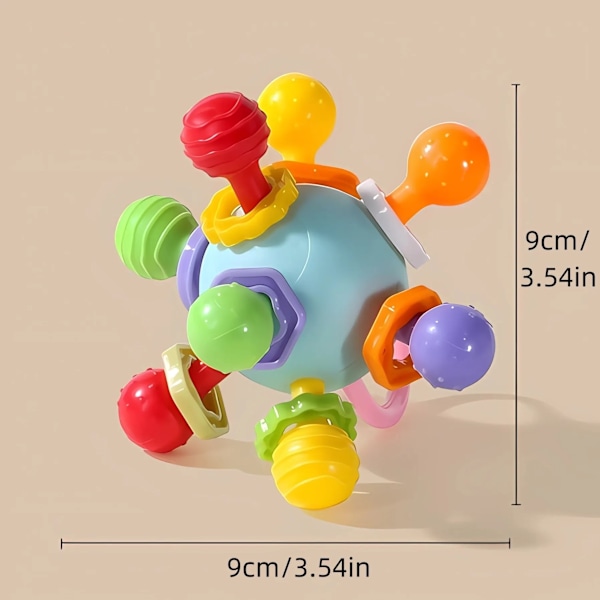 Rund boll mjuk silikon hand grepp boll skaller infantil tuggbar småbarn tänder lugnande bebis sensoriska leksak