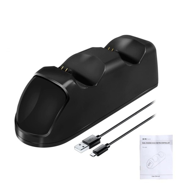 Doble kontrollere lader stasjon rask lading dokk gamepad holder base stativ