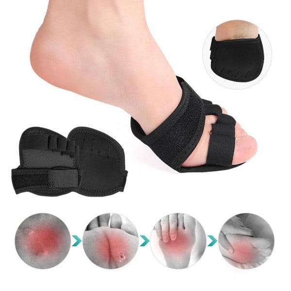 Tå Separator Mjuk Framfot kuddar Ortotics Rightener för Realign Shorted Toes