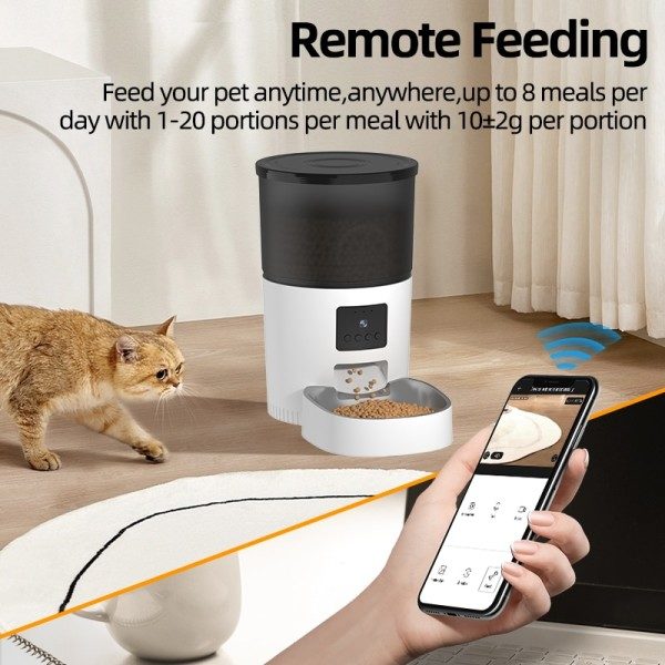 Automatisk Katt mater Med kamera Video Katt mat Dispenser Fjernkontroll Auto mater