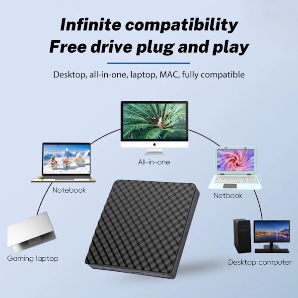 Korkea laatu 2in1 USB3.0 TypeC Slim Ulkoinen DVD RW CD kirjoitin asema poltin lukija soitin optiset asemat kannettavalle PC DVD poltin DVD Portatil