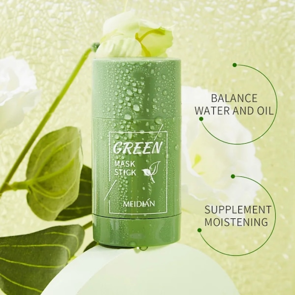 40 g grøn te rensende maske grøn te ler rensende maske olie kontrol akne aubergine hudpleje