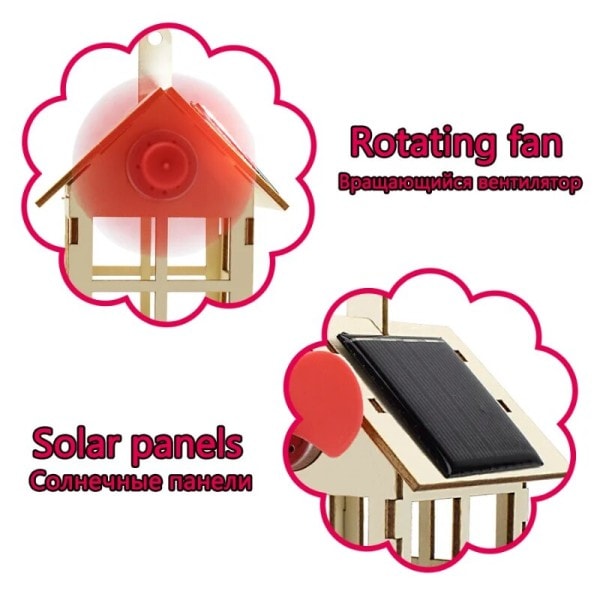 Pojke Väderkvarn Science Toy DIY Fysics Educational Kit for Cid Modell Solar Power Technology Experiment Stem Kit